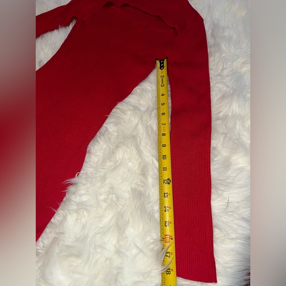 PLANET GOLD Womens Red Cut Out Long Sleeve
Turtle Neck Short Evening Body - Picture 5 of 14